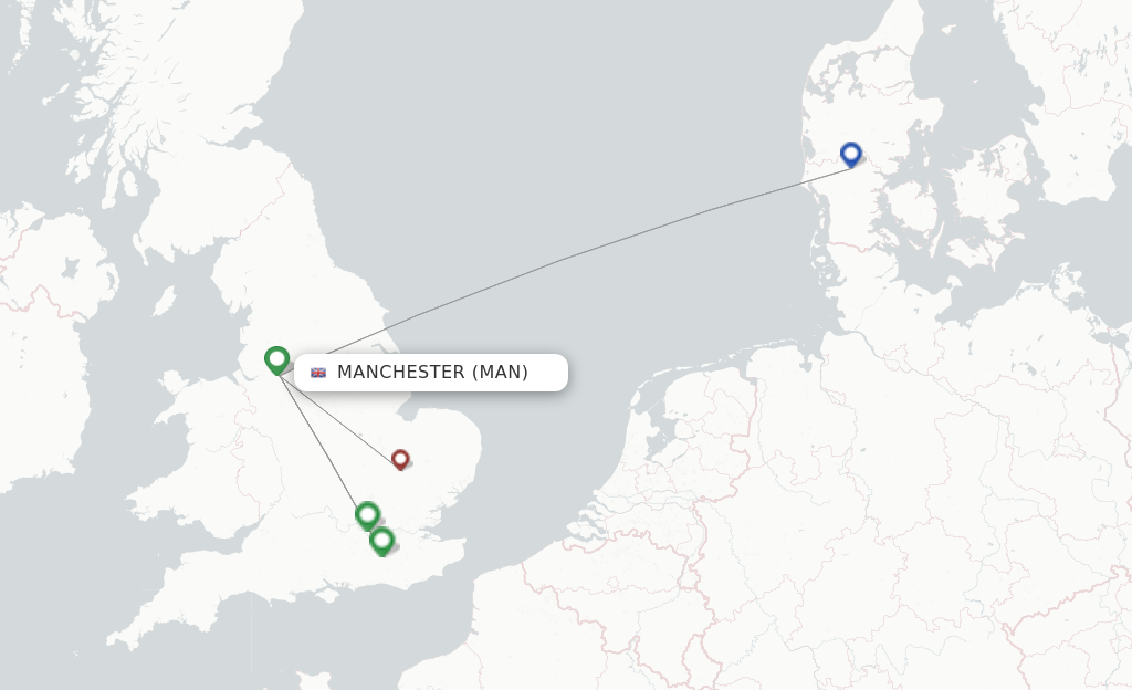 British Airways Manchester Route Map